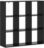 vidaXL Boekenkast 102 x 29 x 103,5 cm Bewerkt hout Zwart eiken