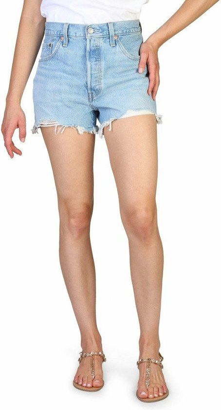 Levi's 501 Original Korte Spijkerbroek Blauw 104 Vrouw