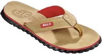 BECO Teenslippers Heren - Eva/rubber - Beige/rood - Maat 40