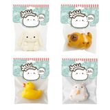 Jelli Squishi Set van 4 squishy dieren, sensorisch speelgoed voor stressvermindering voor kinderen, squishy gel, Kawaii Mochi, verschillende kleuren