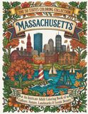 Massachusetts Coloring Book for Adults and Teens