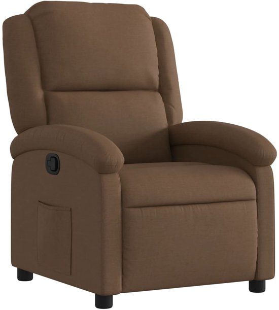 vidaXL Fauteuil verstelbaar stof bruin