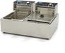 Maxima Horeca Friteuse à huile - 12 L - 2 x 6 L - Dubbel - Incl. 2 Manden - 2,4 Kg Frietcapaciteit