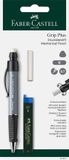 Faber-Castell Vulpotlood Grip Plus B 0.7mm Zwart-grijs-blauw