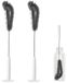 Bouteille brosse - Flexible - Long manche 39,9 cm - Nylon - Lot de 2
