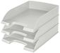 Leitz 52270085 Set van 3 standaard brievenbakjes A4 premium stapelbaar - combineerbaar met de serie Plus - grijs