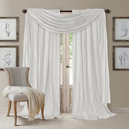 Elrene Window Curtain Set White 52"x95"