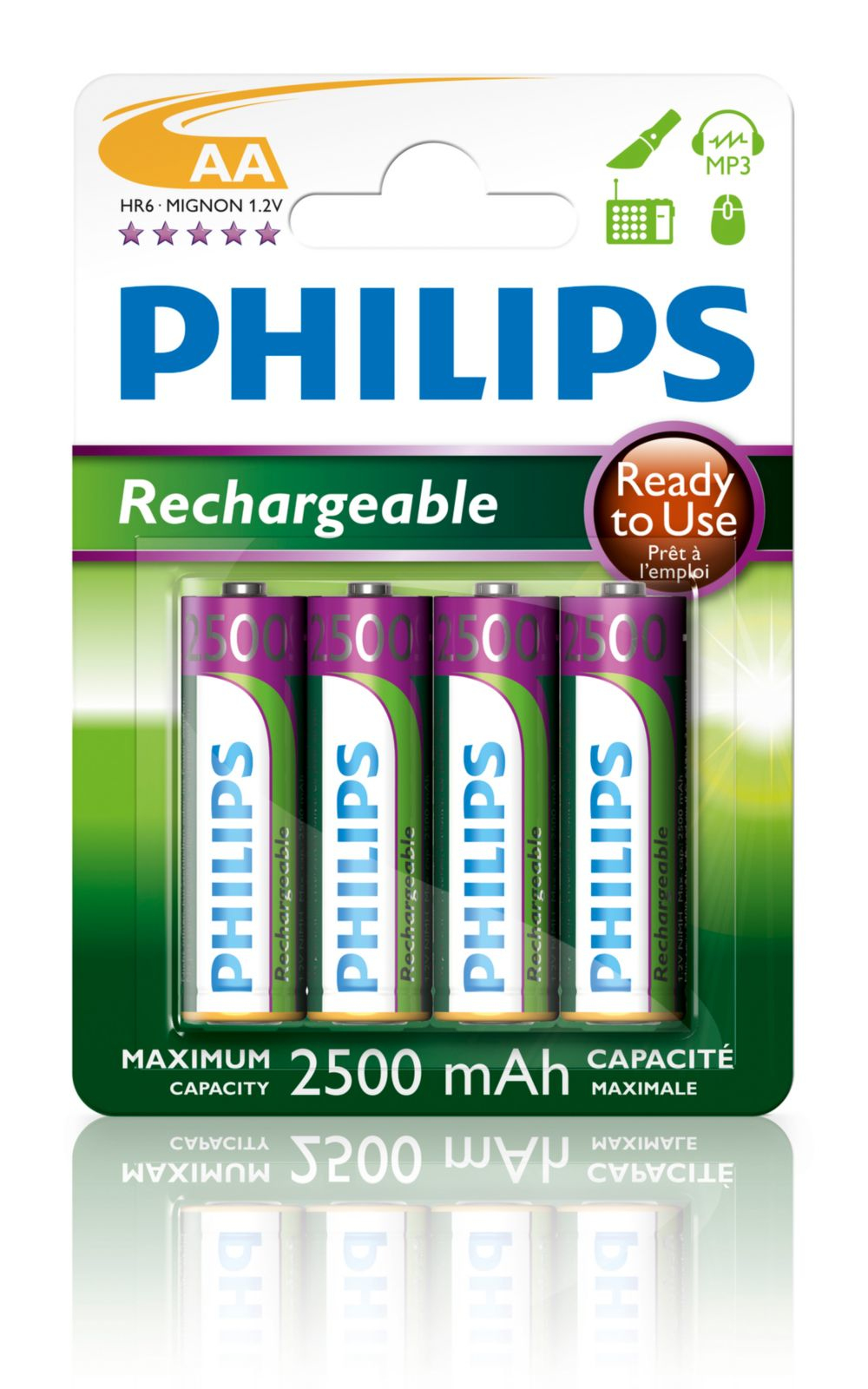 Philips Rechargeables Batterij R6B4RTU25/10