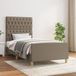 Maison Exclusive - Lit sans matelas, couleur taupe, 90x190 cm, rembourré