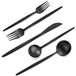 Set de couverts en acier inoxydable de 40 pièces - Noir mat pour 8 personnes