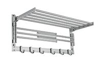 Görbach Aluminium handdoekhouder, handdoekstang, doekrek, zilver (5-40SS)