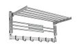 Görbach Aluminium handdoekhouder, handdoekstang, doekrek, zilver (5-40SS)