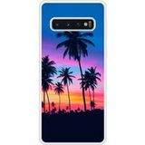 Samsung Galaxy S10 Palmiers colores Verstevigd hoesje met sublimatie bedrukking