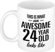 Bellatio Decorations This is what an awesome 24 year old looks like - cadeau koffiemok - beker - 300 ml - verjaardag 24 jaar - kado mok / beker