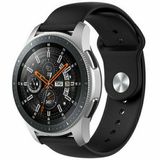 By Qubix Qubix Rubberen sportband Zwart geschikt voor Huawei Watch 5 46mm
