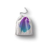 Bonamaison Sacs en coton imprimés avec cordon de serrage, sac à provisions, réutilisable, écologique, pliable, taille : 30 x 40 cm