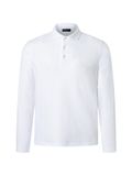 MAERZ Muenchen Shirt Regular Fit Poloshirt lange mouw Pure Wit, Gestructureerd