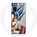 Maniacase Hoesje voor Xiaomi Redmi Note 10 Pro Anime Dragon Ball Goku Haar Blauw