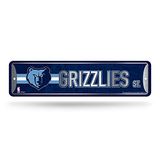 Rico Industries NBA Memphis Grizzlies metalen straatbord (10,2 cm x 38,1 cm) - geweldig voor thuis, slaapkamer, man grot decor