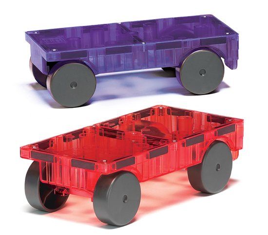 MAGNA-TILES Cars 2 stuks uitbreidingsset - Bouwset - 3+ jaar