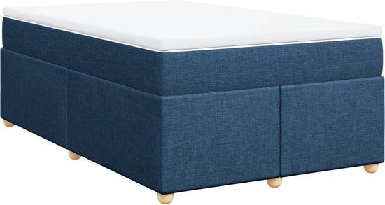 vidaXL Boxspring met matras - Blauw - 120x200 cm