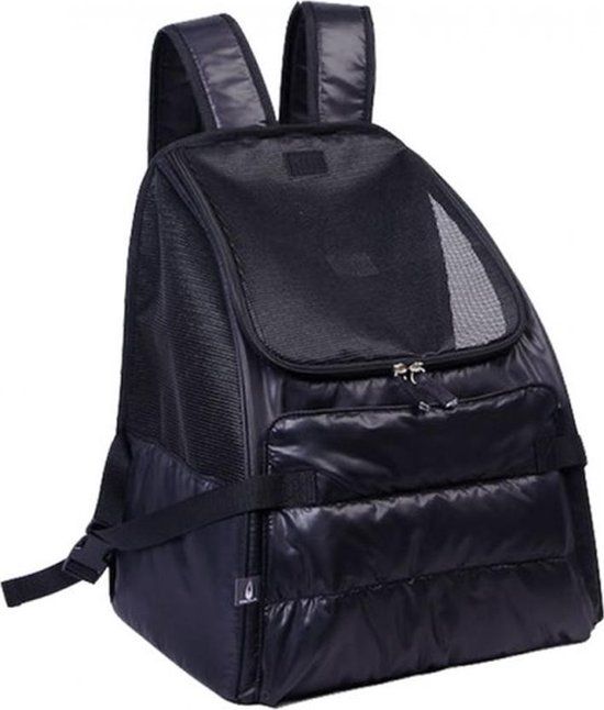 Nobby Malta - Rugzak voor kleine honden of katten - Zwart - 35 x 22 x 40 cm