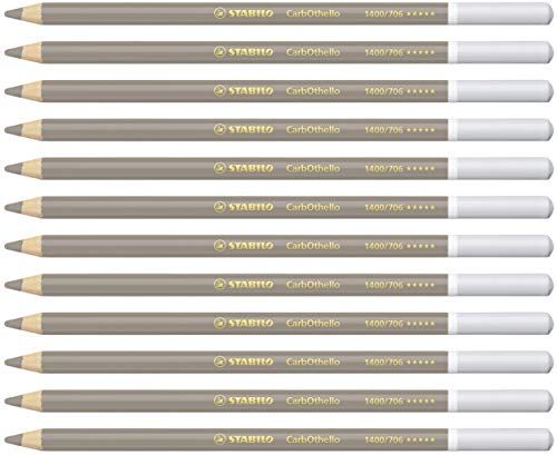 Stabilo Pastelkrijtstift - CarbOthello - 12 stuks - warmgrijs 4 - 4006381279475