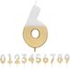 Talking Tables Wit en goud cijfer 6 kaars premium kwaliteit taart topper decoratie
