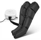 Appareil de massage à air pour jambes - Chaussettes de compression - 4 chambres - Massage des pieds et des mollets - Thérapie par compression - Noir