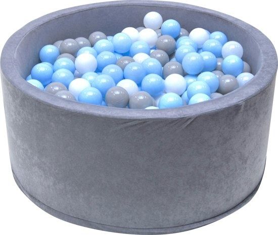 Viking Choice Ballenbak grijs 90x40 cm met 200 ballen - Stevig ballenbad