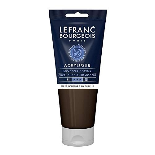 Lefranc Bourgeois 300426 fijne acrylverf, hoog gepigmenteerd, goede dekking, romige homogene textuur - 200ml tube, Raw Umber