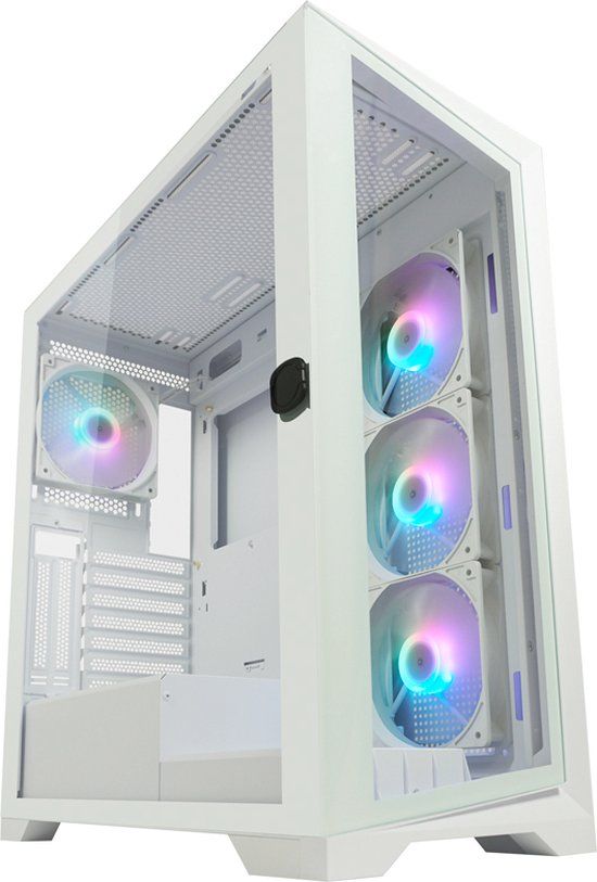 Lc-Power GAME HERO® Crosswind ATX PC Case - Tempered Glass - Wit