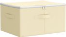 vidaXL Opbergbox Nonwoven Stof 43 x 34 x 23 cm 33,6 L Crèmekleurig