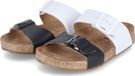 Haflinger sandale ANDREA, noir-blanc, cuir lisse, taille : 36