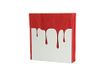 FISURA Originele servethouder met kleurpotmotief, witte tafelservettenhouder, metalen servettenhouder, servettenhouder, 15 x 4 x 13 cm