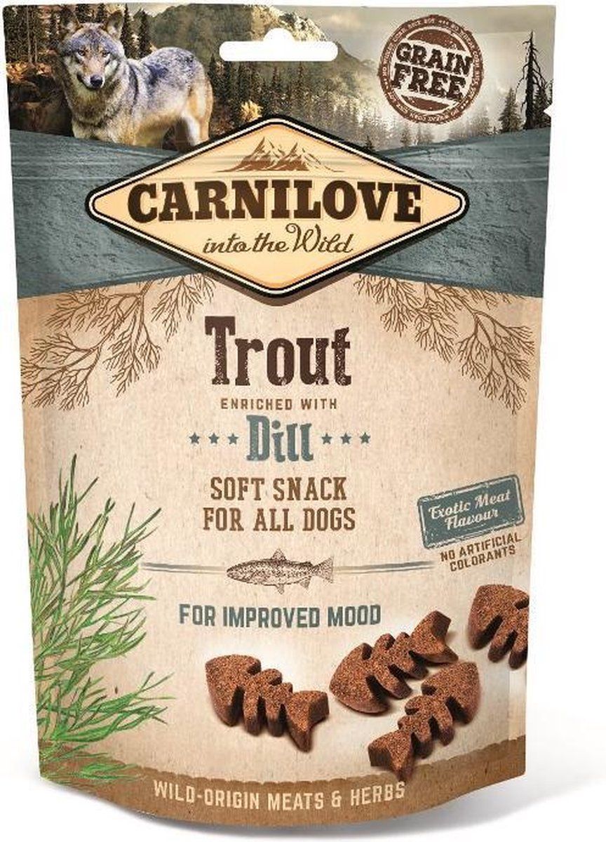 Carnilove Soft Hondensnack Trout with Dill 200 gram