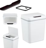 Relaxdays badkamer prullenbak met sensor - 9 liter - kunststof - wit