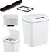 Relaxdays badkamer prullenbak met sensor - 9 liter - kunststof - wit