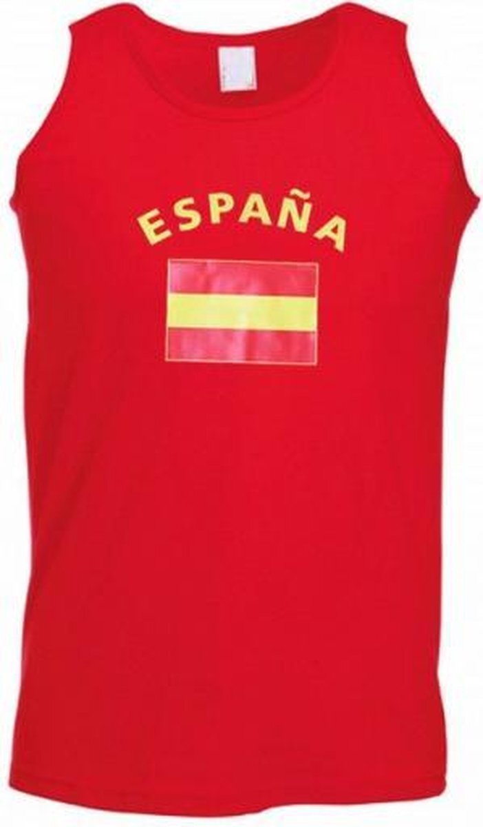 Shoppartners Rood heren singlet Spanje XL