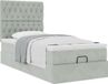 vidaXL Ottomaans bed met matrassen 90x190cm fluweel lichtgrijs