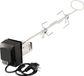 BBQ-Toro Set de brochettes en acier inoxydable pour Weber Genesis Grill, série E 200, E 300, S 200, S 300, incl. 2 x broches à viande, moteur, support moteur, broche rotative, rôtissoire, broche rotative