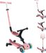 Globber Go Up Active Lights Pastel Pink 360