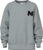 NAME IT Jongens Sweater - Lange mouw - Ronde hals - Katoen/Polyester - Maat 116 - Grijs Melange