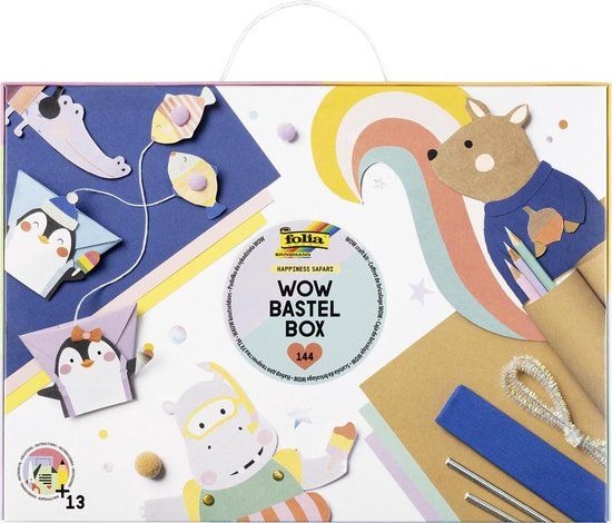 Folia Knutselpapierkoffer Wow Happiness Safari