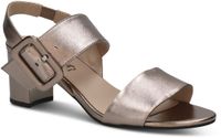 Caprice Dames Sandaaltje 9-28306-42 G-breedte Metallic Leer Blokhak Sandalen