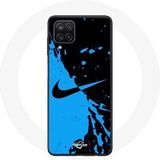 Nike Hoesje voor Samsung Galaxy A22 4G Nike Logo Blauw en Zwart Maniacase