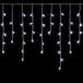 IXTRIMA Lichtgordijn met 120 leds, 3 m, wit licht, witte kabel, IP65, verlengbaar, met hangende draden in afwisselende lengtes (30-70-40-60 cm) voor watervaleffect, kerstslinger