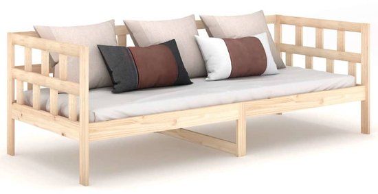 vidaXL Slaapbank massief grenenhout 90x190 cm