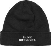 Mister Tee Think Different Heavy Knit Beanie Muts - Zwart
