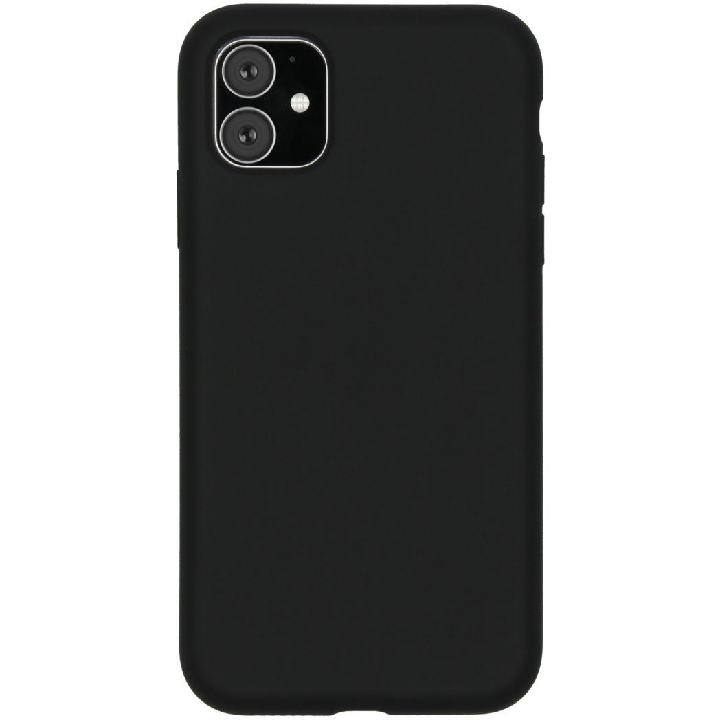 Accezz Liquid Silicone Backcover iPhone 11 hoesje - Zwart